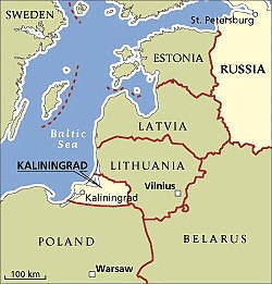 Carte de Kaliningrad