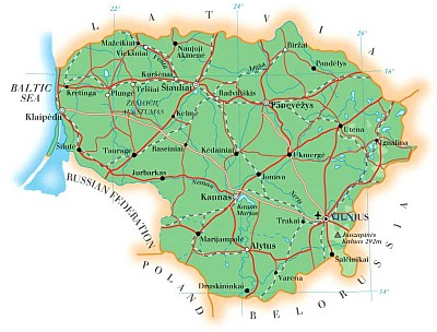 Carte de Lituanie