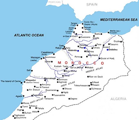 Carte du Maroc