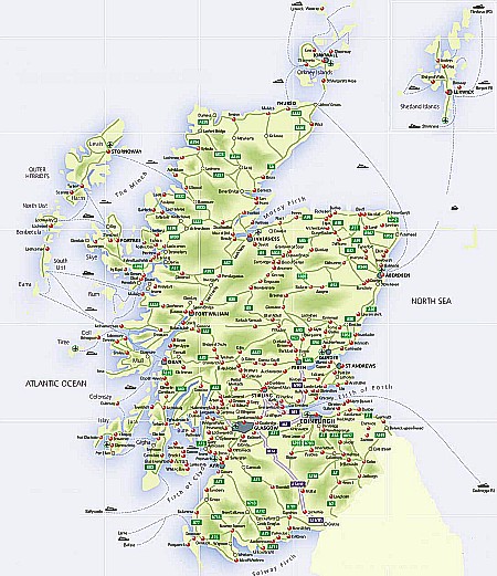 Carte de l'Écosse