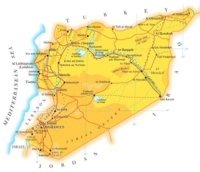 Carte de la Syrie