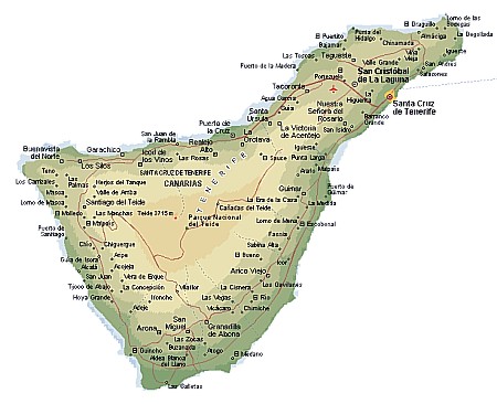 Carte de Tenerife