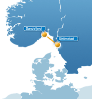 Couleur ligne Stomstad à Sandefjord (carte)