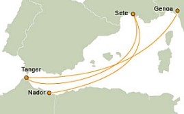 Carte d'itinéraire de Comarit