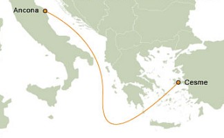 Carte d'itinéraire de la ligne de Marmara