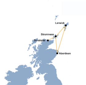 Carte d'itinéraire de NorthLink