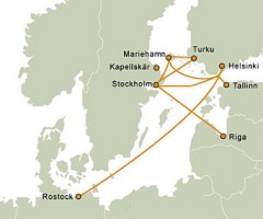 Carte d'itinéraire Tallink